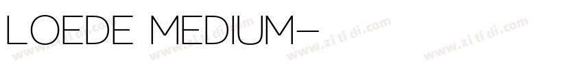 Loede Medium字体转换